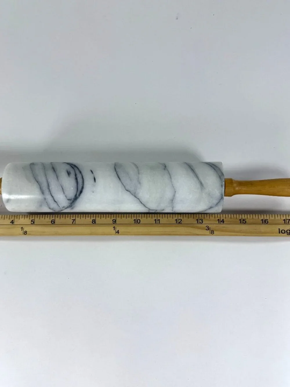 Vintage Early 2000's Marble Rolling Pin Solid Marble Pastry Rolling Pin